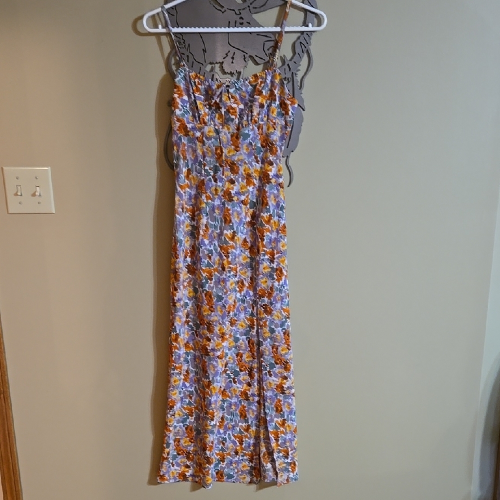 NWT Urban Outfitters Floral Dress in Orange and Purple